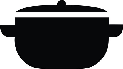 big cooking pan logo silhouette