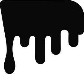black dripping paint silhouette