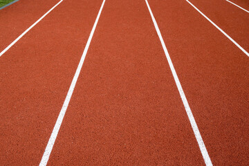 Fototapeta premium Running tracks at the stadium, sports. 