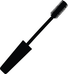 black mascara brush vector illustration