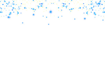 Abstract Blue Glowing Sparkling Confetti Light Glitter Particles on Gradient Background