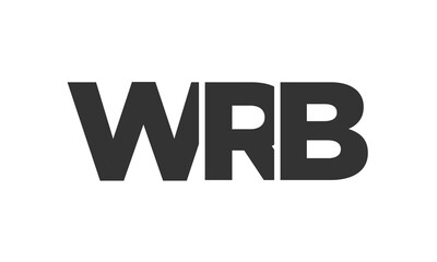 WRB logo design template with strong and modern bold text. Initial based vector logotype featuring simple and minimal typography. Trendy company identity.