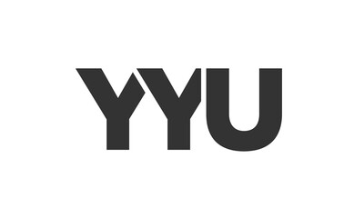 YYU logo design template with strong and modern bold text. Initial based vector logotype featuring simple and minimal typography. Trendy company identity.