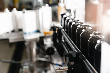 Automated production line in modern beer canning facility