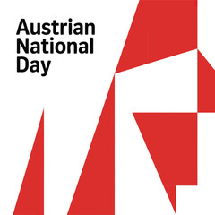 Modern Austrian National Day Flag Design