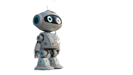 3D Robot AI Character Chatbot Mascot Isolated – Futuristic Technology Illustration