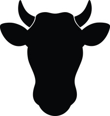 cow head clipart silhouette 