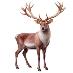Reindeer isolated on transparent background illustration