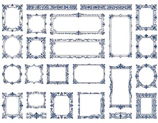 Decorative ornate picture frames