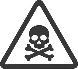 danger  toxic sign skull icon silhouette