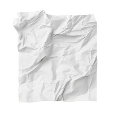 Crumpled White Paper Sheet Isolated graphic design isolated on a transparent background