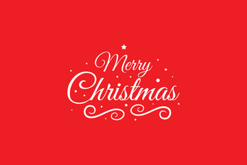 Merry Christmas typography, featuring December, stars, and a Christmas hat design, in vector EPS format, size 10.