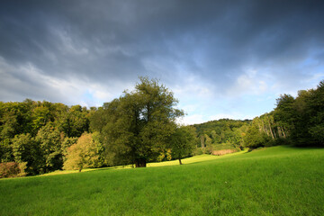 a cloudy evening over the Odenwald