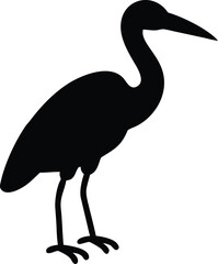 heron with white background