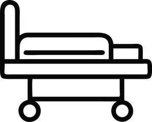 medical bed with white background 