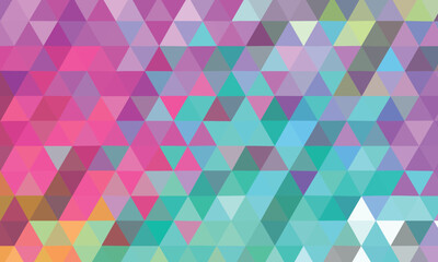Colorful Geometric Triangle Pattern Abstract Background Pink Teal