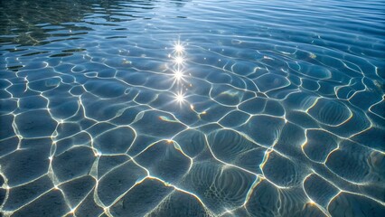 Sunlit Water Surface With Ripples And Light Refractions image photo