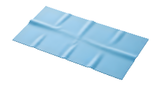 A light blue rubber sheet isolated on transparent background the rubber sheet is a versatile material that can be used for a variety of purposes