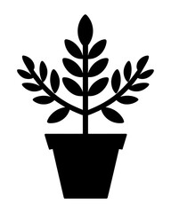 Obraz premium PNG Plant icon silhouette symbol black.