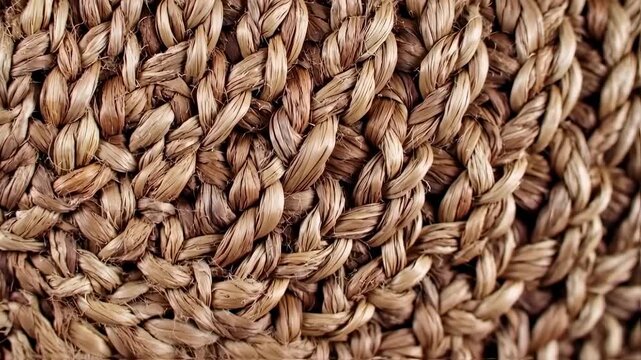 Woven Texture Close-Up - A Detailed Look at Natural Fiber Art.