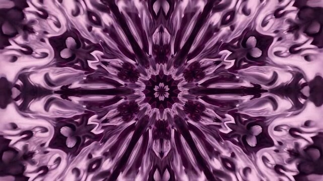 Abstract purple flower kaleidoscope pattern