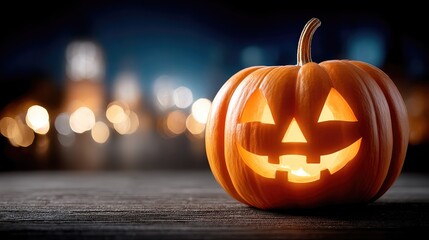 A vibrant orange pumpkin sits on the gravel roadside, surrounded by autumn trees and a quaint house on a cloudy afternoon