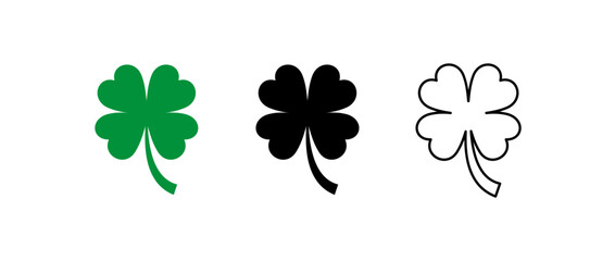 Simple Clover Illustration set