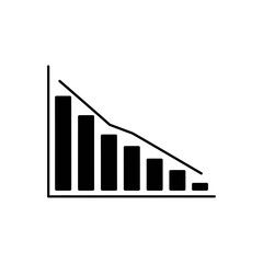 Business Decline Bar Chart  - Negative Trend Recession Financial Loss Performance Graph Vector