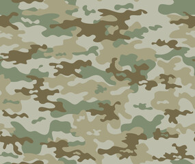  Classic army camouflage seamless pattern, military texture for printing © Sanvel