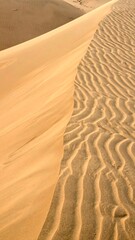 Close-up view of sand dune patterns