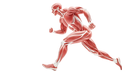 Human muscular system in motion: anatomical study and fitness concept