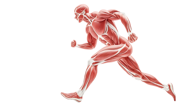 Human muscular system in motion: anatomical study and fitness concept