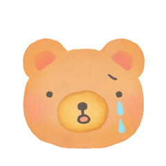 くま 悲しい 泣く イラスト