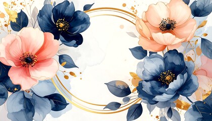 Delicate floral arrangement in soft pinks and blues