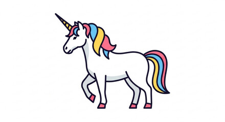 A colorful unicorn is a symbol of magic, fantasy, and the power of imagination and innocence © waqar Khan