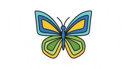 A colorful butterfly with intricate patterns on its wings, symbolizing transformation and beauty
