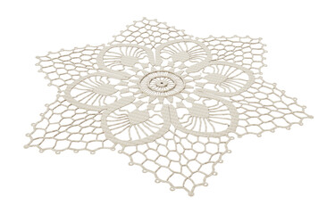Lace on transparent background. 3D illustration