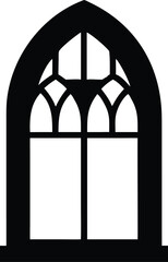 window in the church silhouette