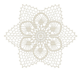 Lace isolated on transparent background. 3D illustration
