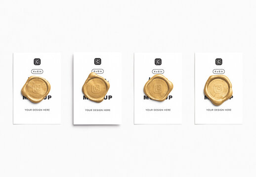 Wax Seal with Card Mockup