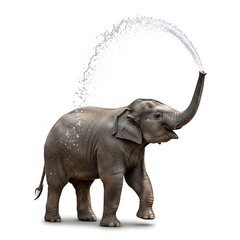 Obraz premium Elephant isolated on white background