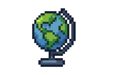 Pixel-style water drop icon with hand symbol, vector cartoon illustration with transparent background, set of water and hand icons for eco-friendly, nature, and hydration concepts