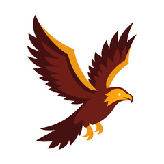 Soaring Eagle in Flight Vector Art