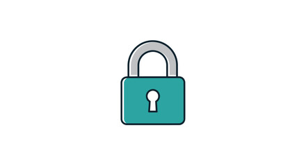 Turquoise lock icon