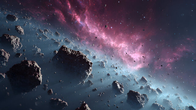 meteorites and asteroids, sifi background