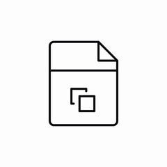 copy file icon sign vector