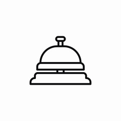 desk bell hotel icon sign vector