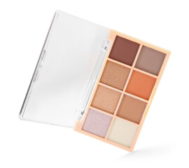 One beautiful eyeshadow palette isolated on white