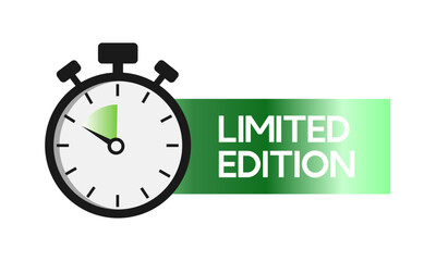 Limited offer. Sale countdown badge. Limited time only discount promotion. Vector illustration