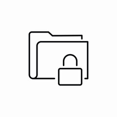 folder lock prottection icon sign vector